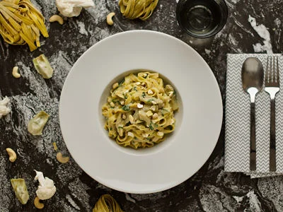 Recipe kit Tagliatelle with a miso cauliflower cream